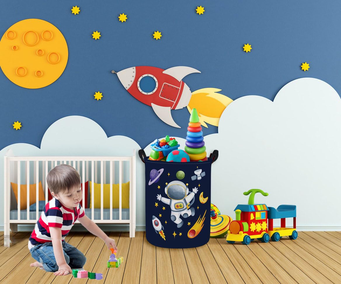 Essme durable canvas basket with leather handles—tough, everyday toy and laundry organizer.