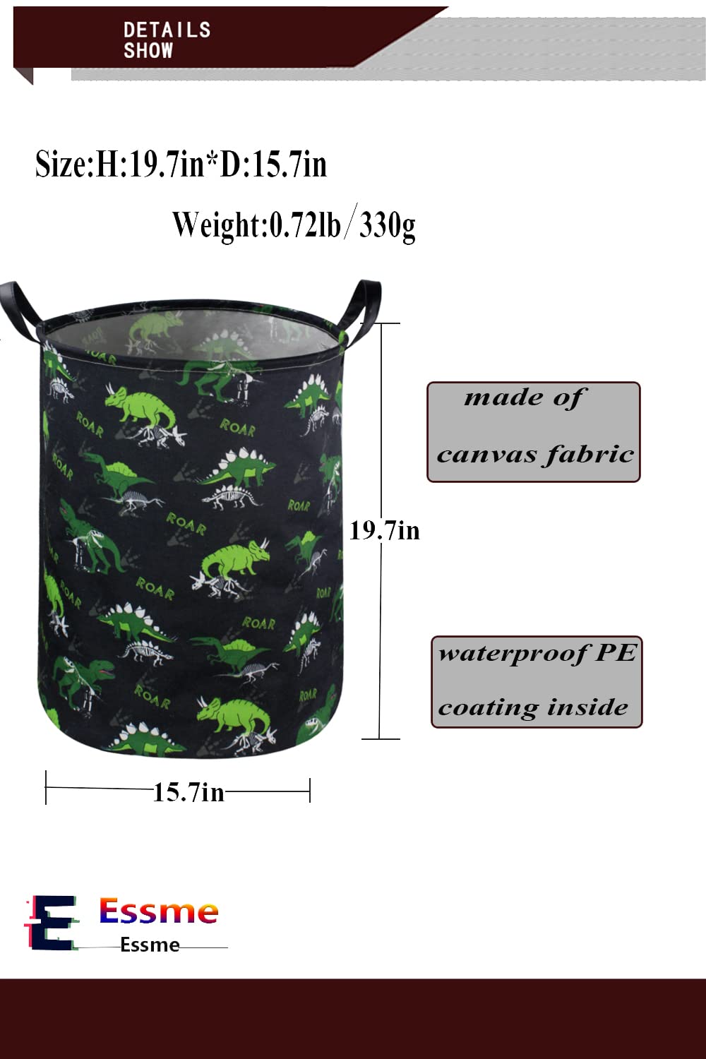Essme Kids Hamper in a boys room for organized nursery storage.