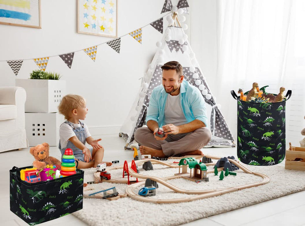 Essme Kids Hamper collapsible-bin design enables easy storage and setup.