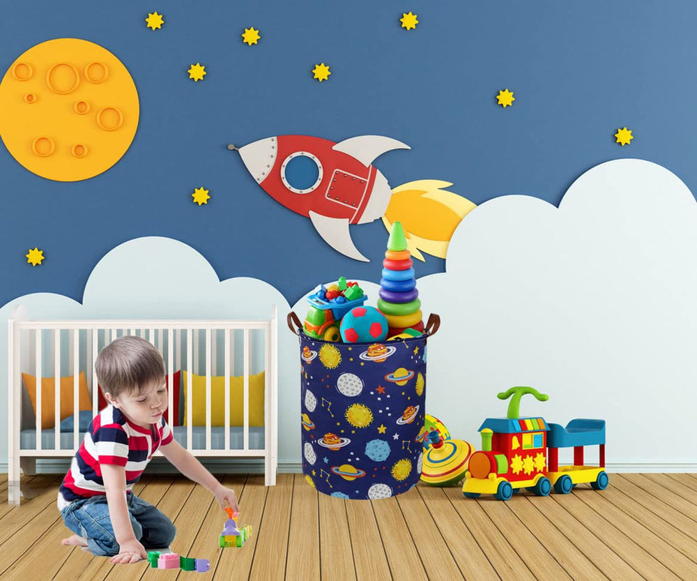 Essme collapsible design keeps nursery clutter tidy and easy to store.
