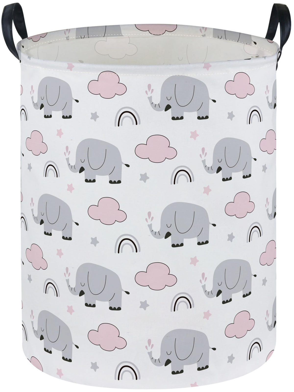 Essme Kids Laundry Basket elephant hamper collapsible for space-saving toy organization.