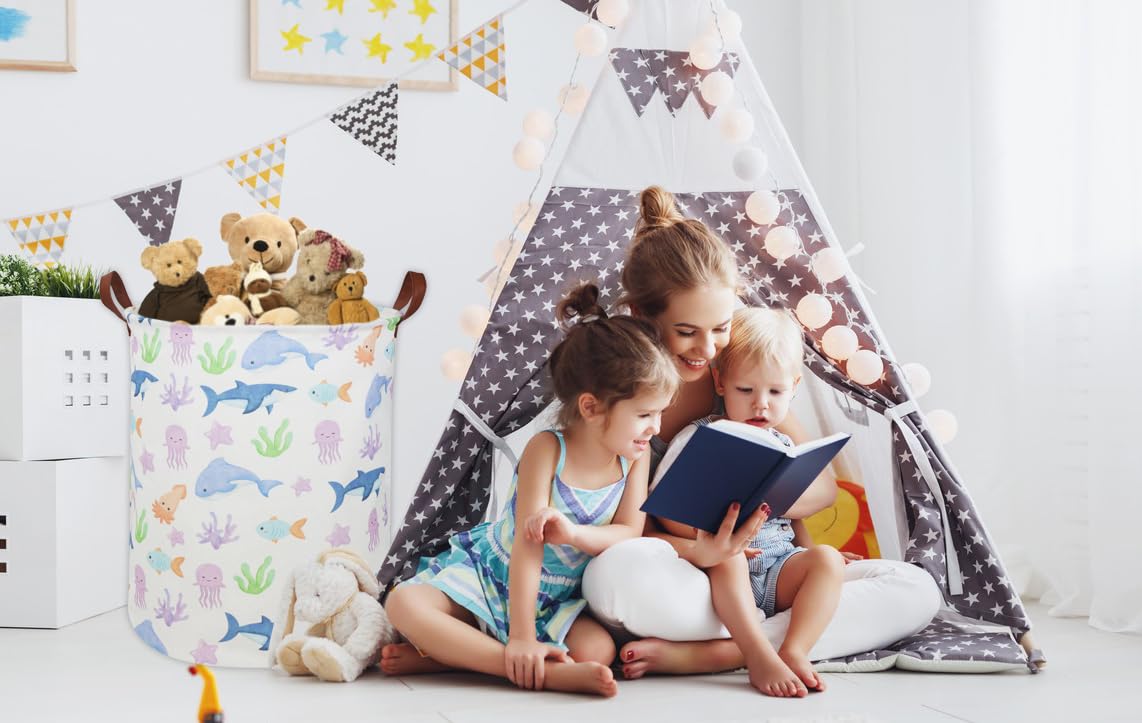 ESSME Kids Laundry Hamper canvas material showcases durable everyday use.