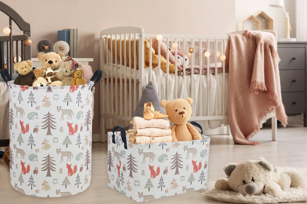 Essme Kids Laundry Hamper in collapsed form for space-saving storage