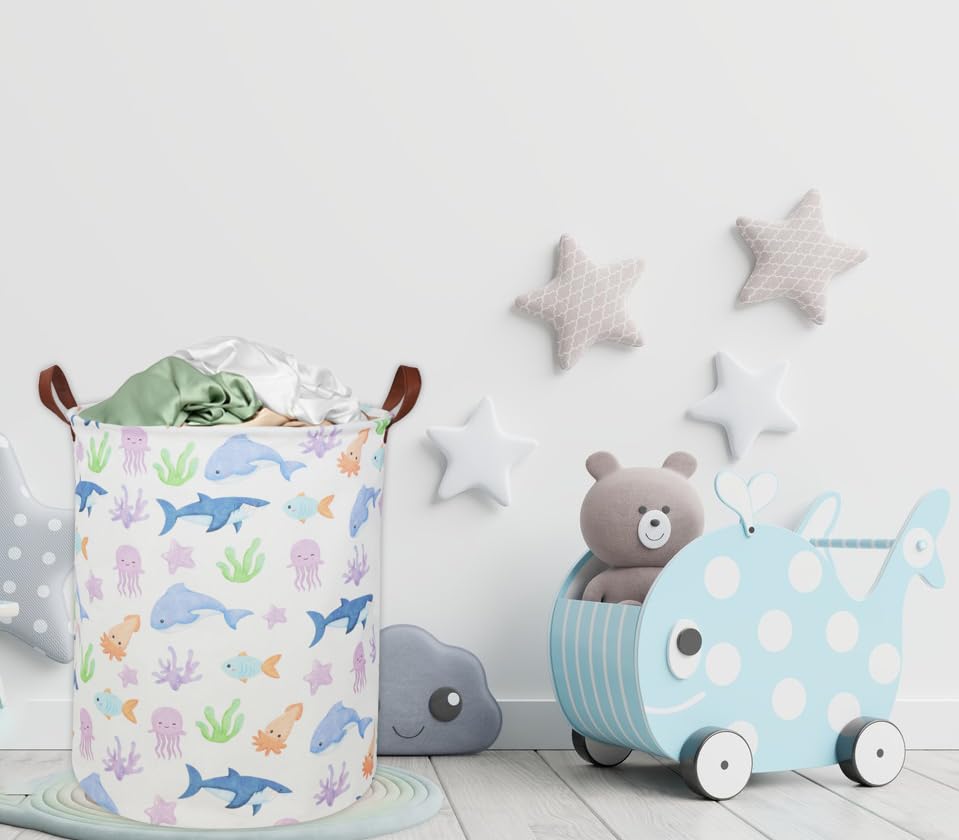 ESSME Kids Laundry Hamper collapsible design for easy storage when not in use.