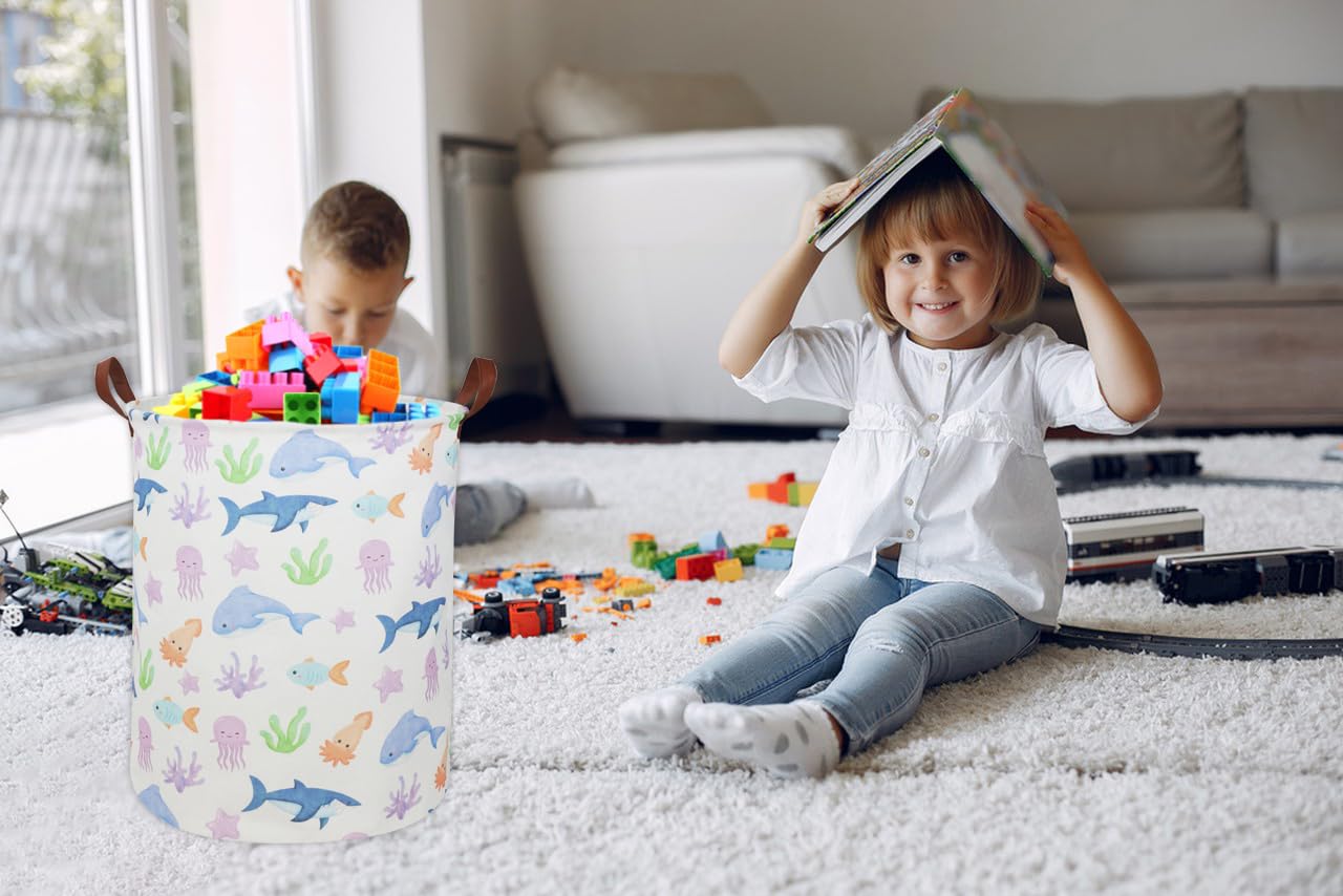 ESSME Kids Laundry Hamper keeps toys and clothes neatly organized.