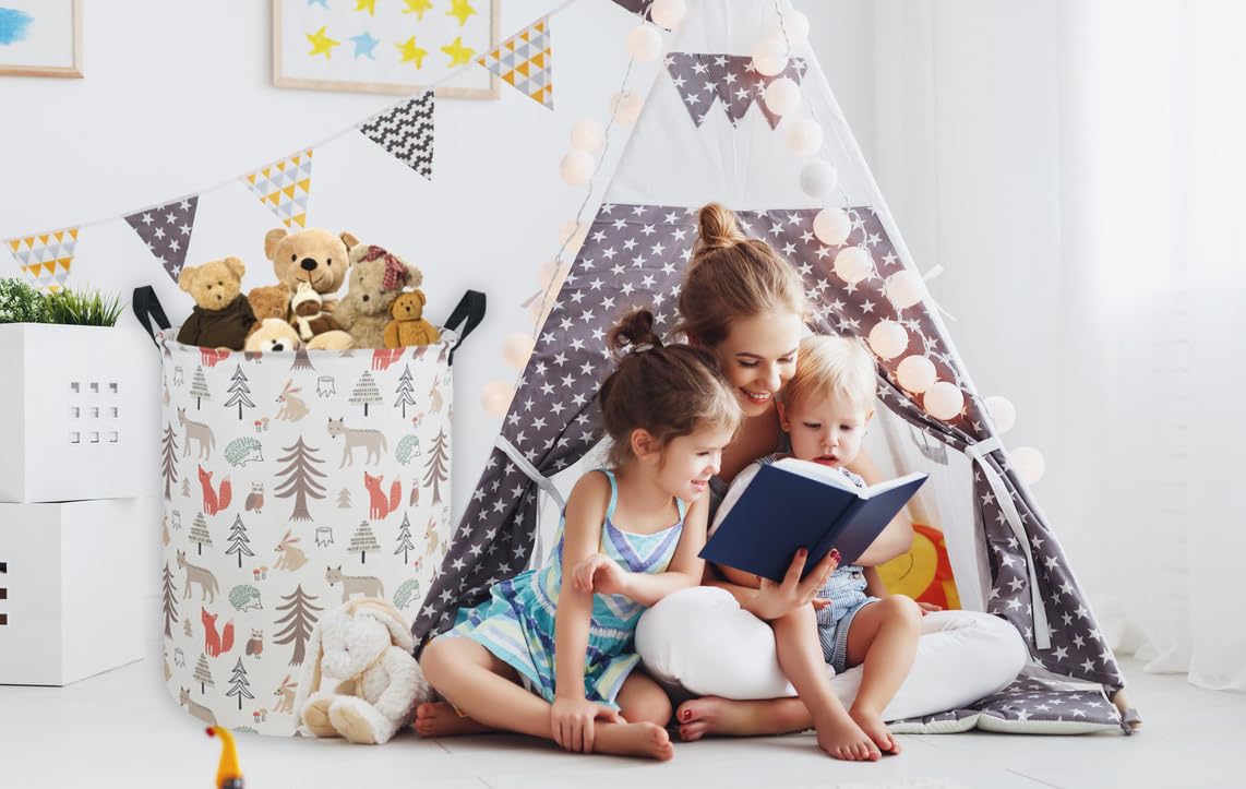 Essme Kids Laundry Hamper pattern close-up showing dinosaur design