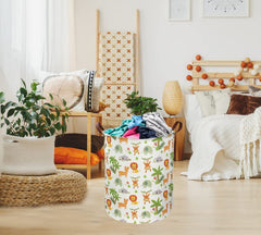 Essme woodland storage basket with leather handles supports daily toy organization
