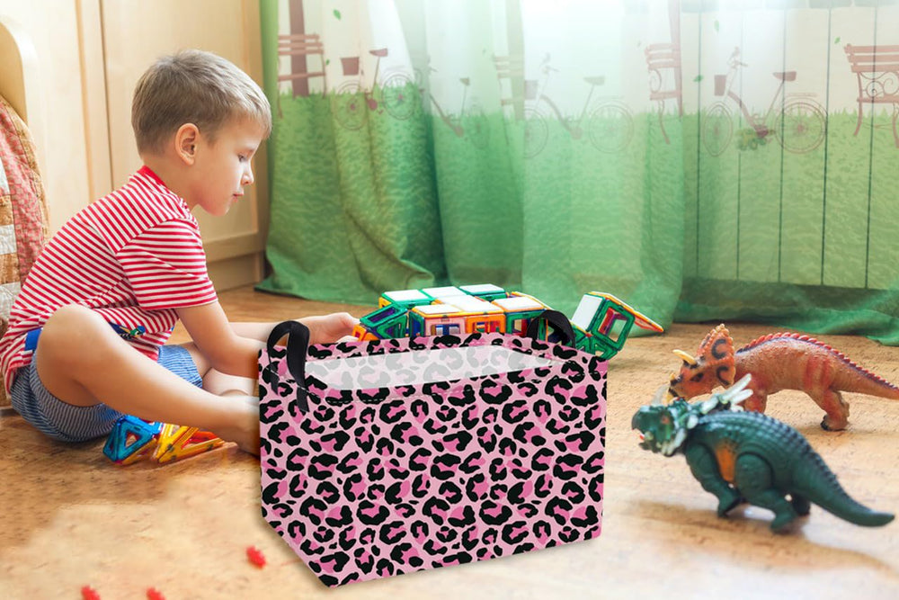 Essme kids room storage basket in use for organizing toys
