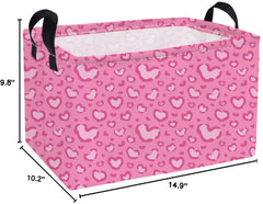 Essme linen cotton fabric basket with waterproof inner keeps toys tidy and dry.