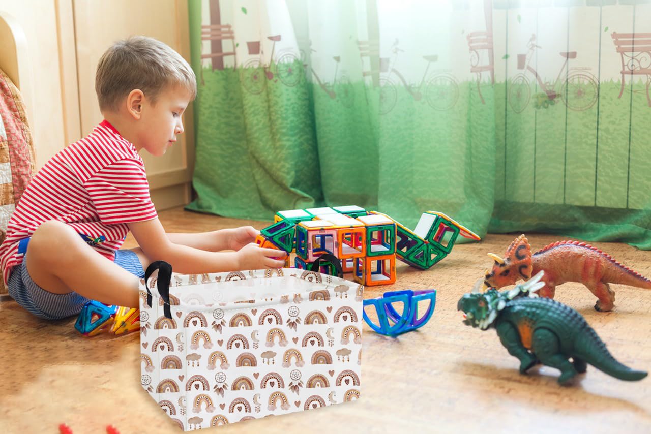 Essme nursery rainbow storage basket, a cute decor and storage solution.