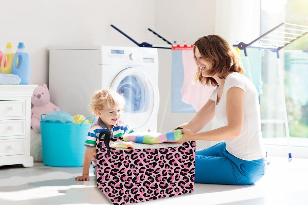 Essme nursery rectangle storage basket shows compact dimensions for organizers