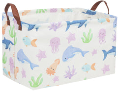 Essme Ocean rectangular basket folded for compact storage and space-saving organization