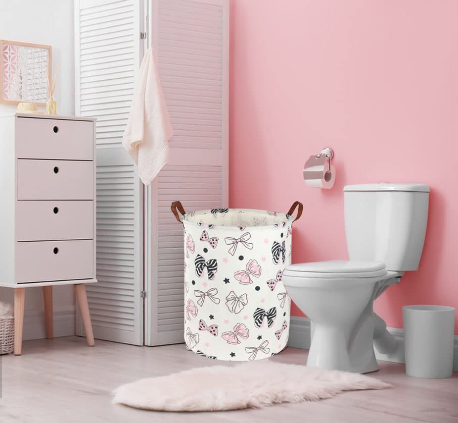 Essme Pink Girls Hamper dinosaur-pattern adds playful decor for kids' rooms