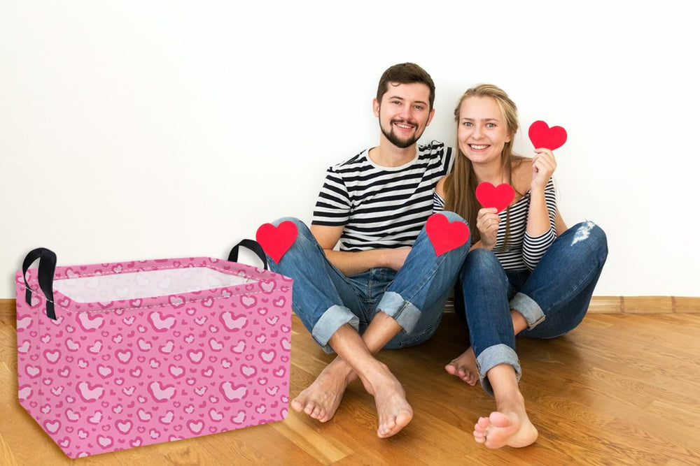 Essme pink heart gift basket ideal for gifting and home decor.