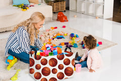 Essme rectangular basket folded for storage, space-saving design.