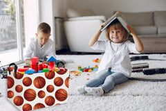 Essme basket with thick cotton rope handles, easy to carry between rooms.