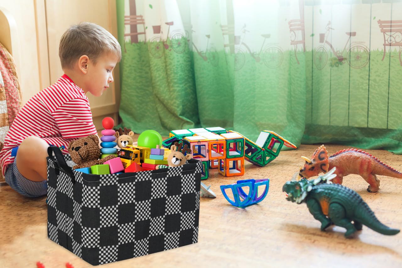 Essme rectangular boys basket collapsible-flat design saves space.