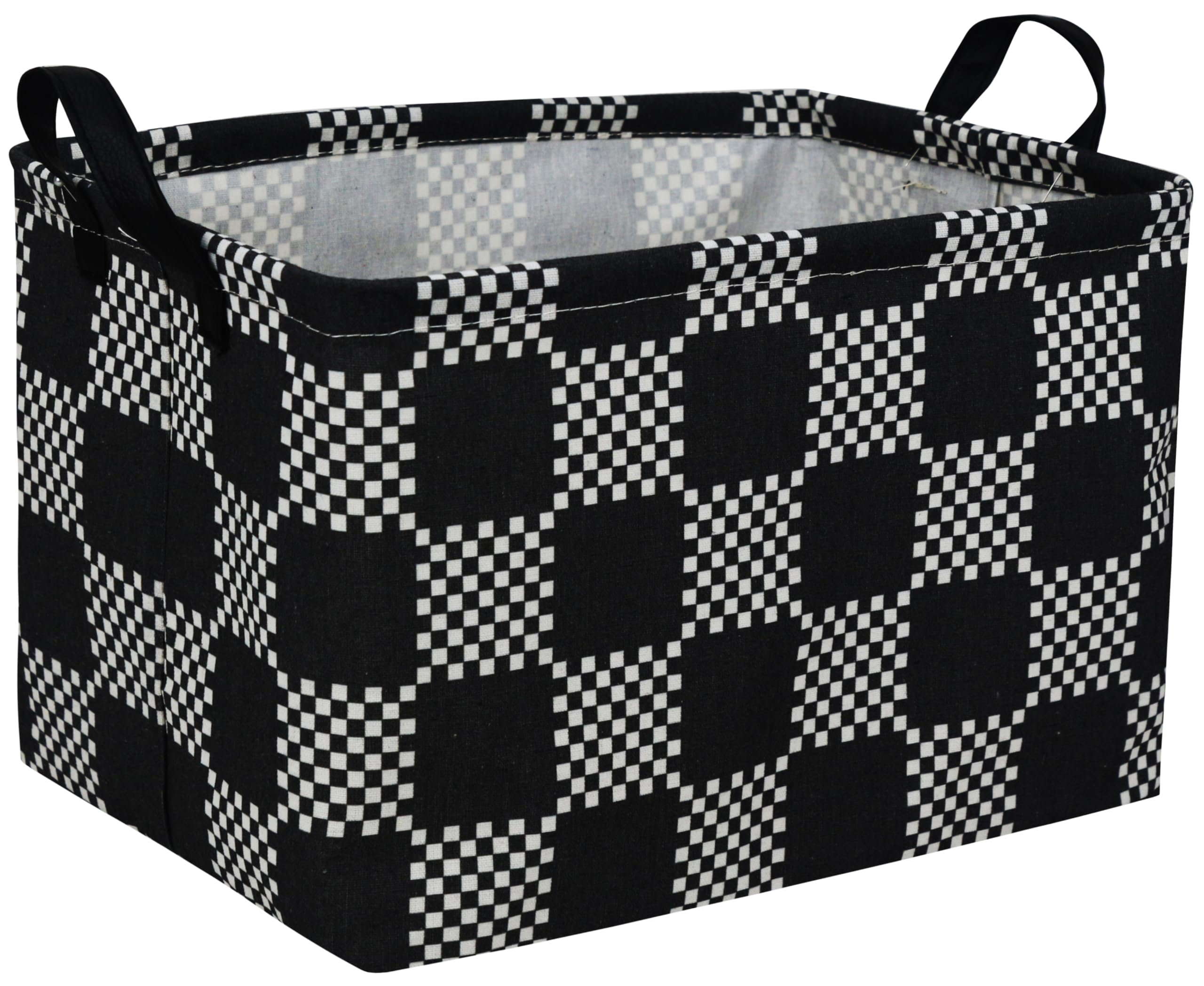 Essme rectangular boys basket front view for tidy bedroom storage.