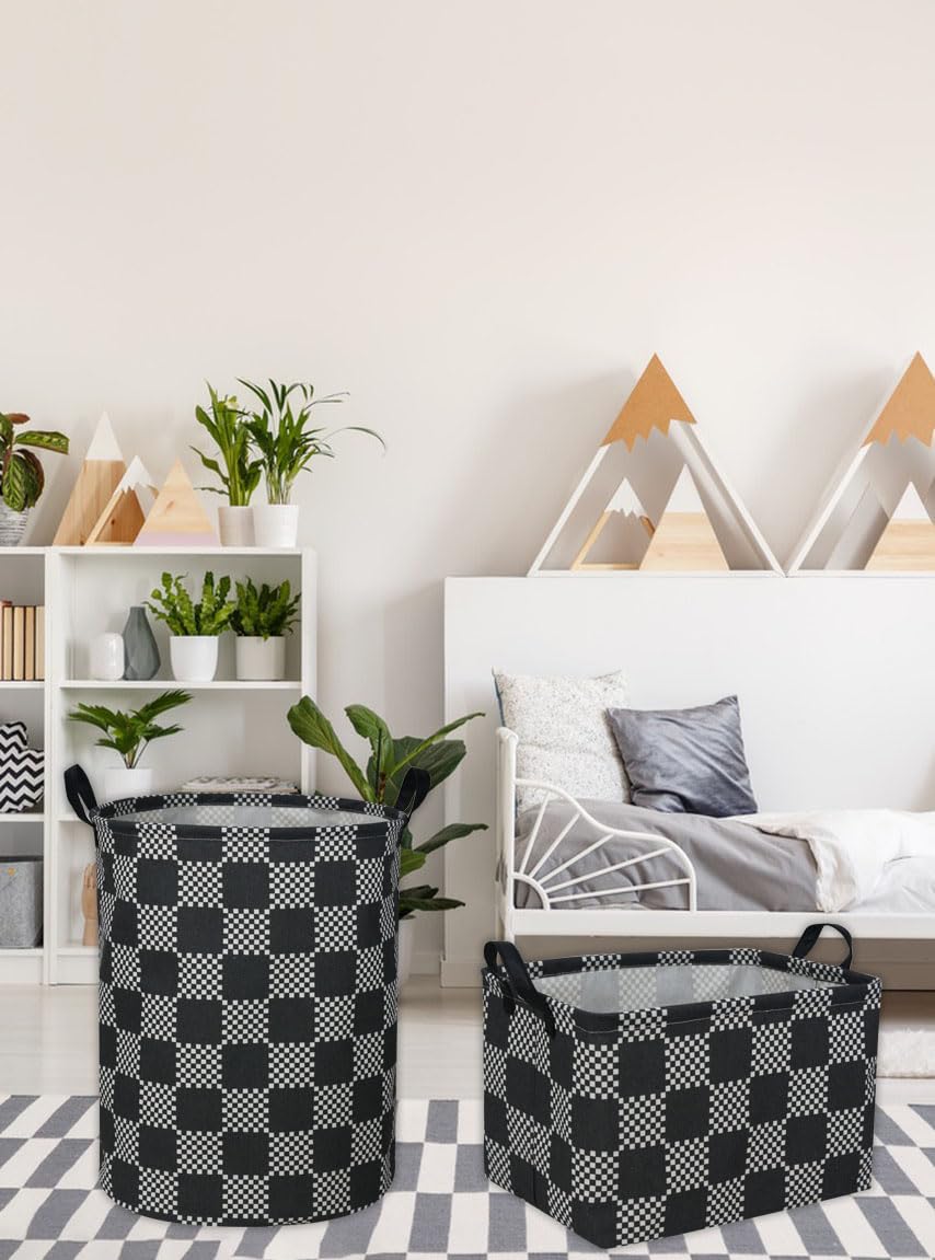 Essme rectangular boys basket in kid room demonstrates versatile storage.