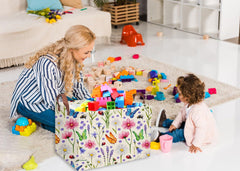 Essme rectangular boys basket ocean pattern adds decorative room flair.