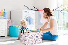 Essme rectangular butterfly baskets handles illustrate easy transport and daily use.