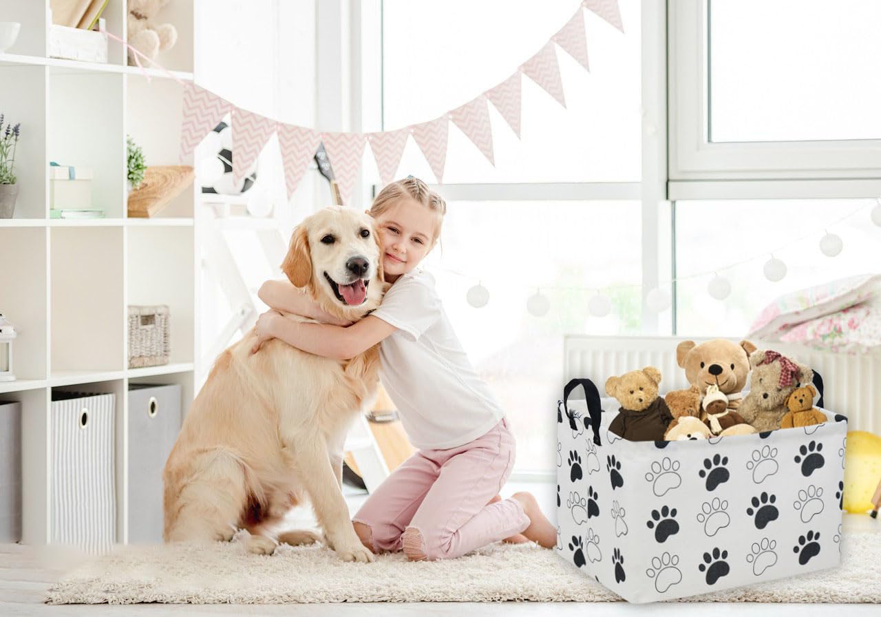 Essme rectangular dog basket in living room showing room decor and accessibility.