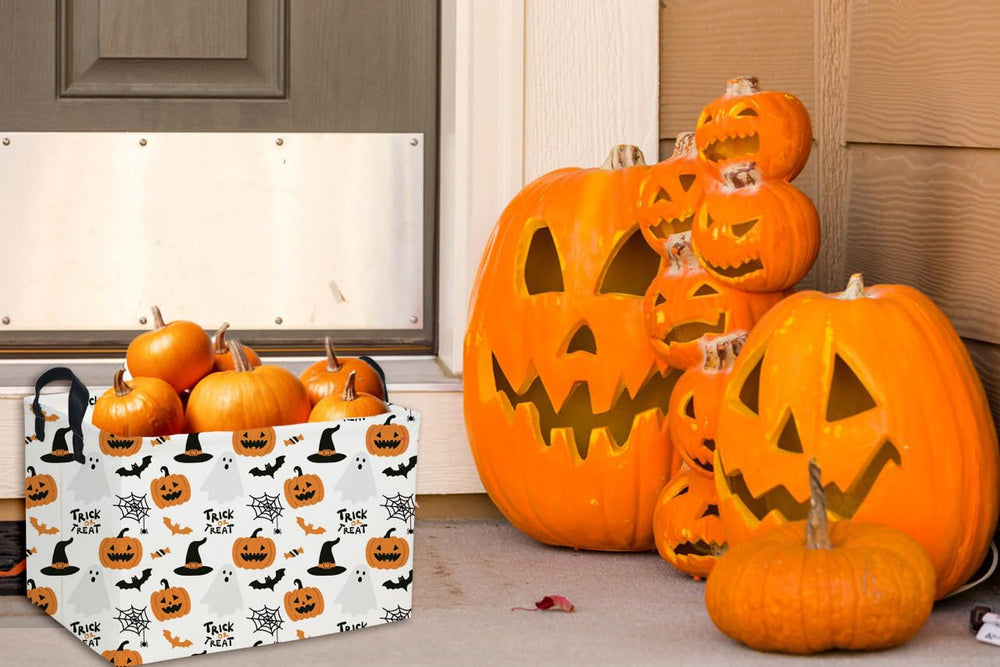 Essme rectangular Halloween basket in-room setup for nursery and playroom use