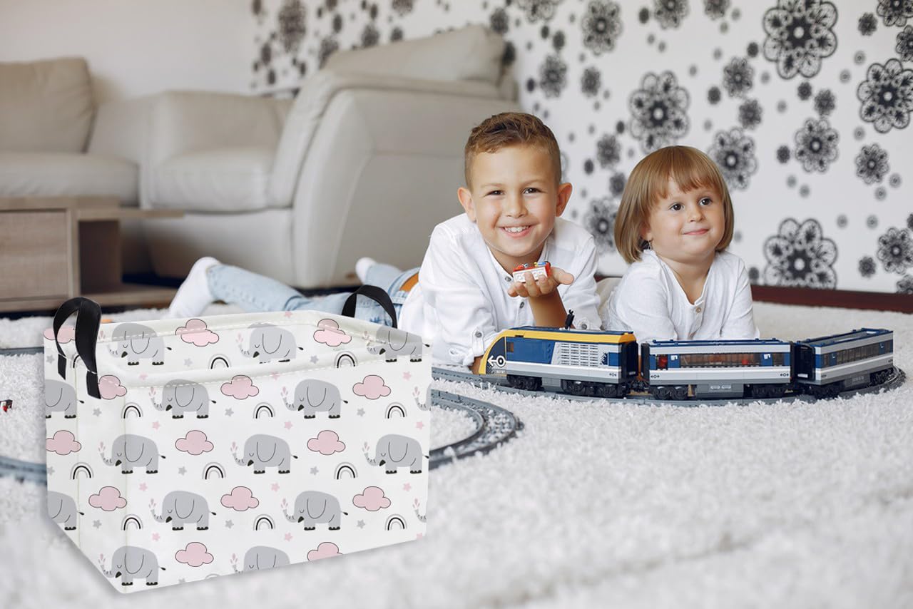 Essme rectangular kids basket in a kids room demonstrating versatile storage