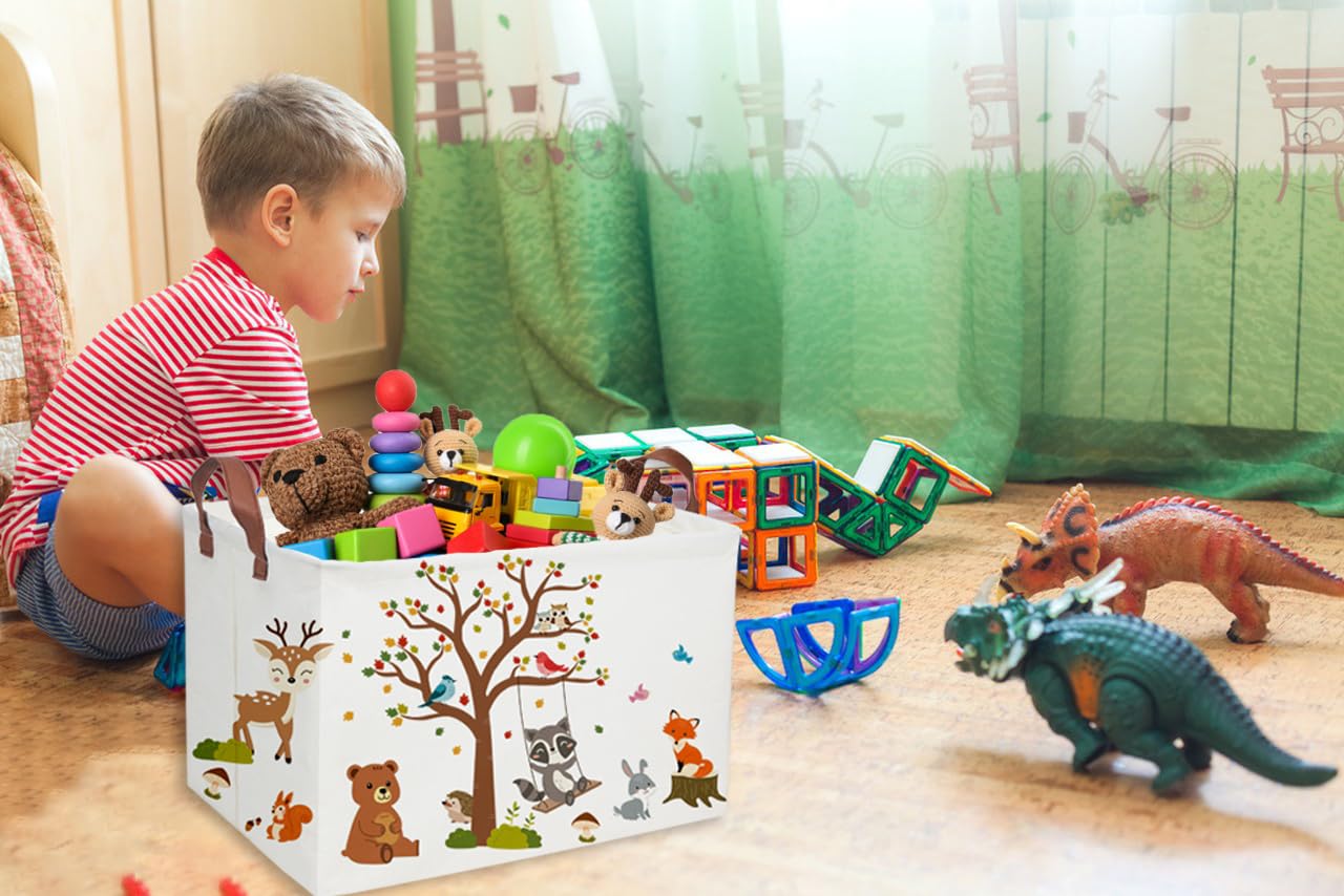 Essme rectangular kids basket in living room offers easy accessibility and tidy surfaces