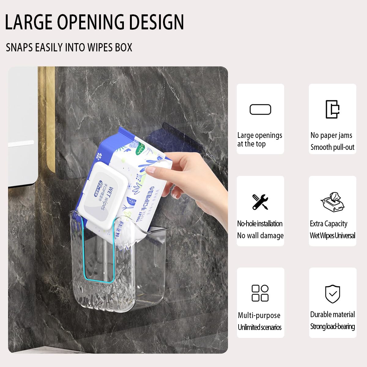 Estand Silermaer multi-functional container fits wipes towels or paper near tasks