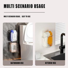 Estand Silermaer wipes holder shows one-handed operation for quick access with busy hands