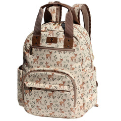 ESVAN Corduroy Fawn diaper bag front view showcasing large capacity for daily essentials