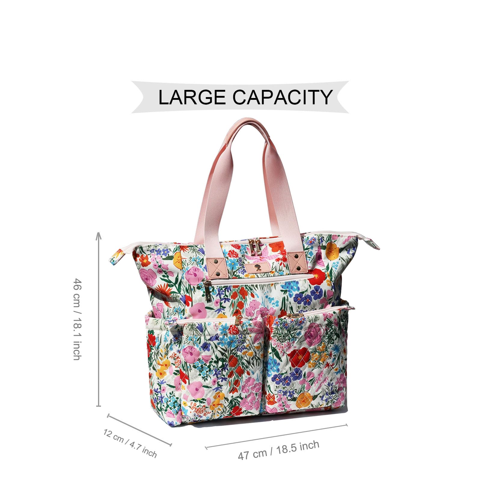 ESVAN diaper tote backpack side pockets for water bottles for easy hydration.