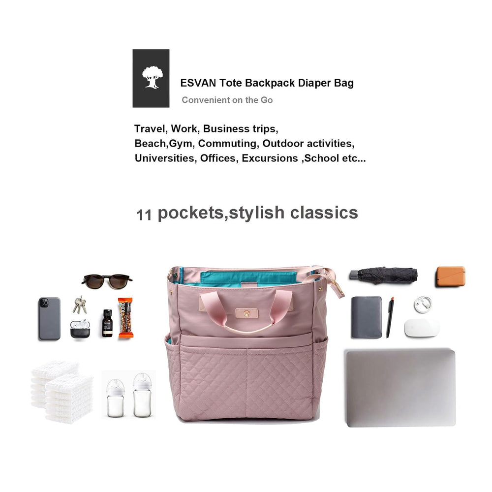 ESVAN front pockets and double quilted organizers for essentials.