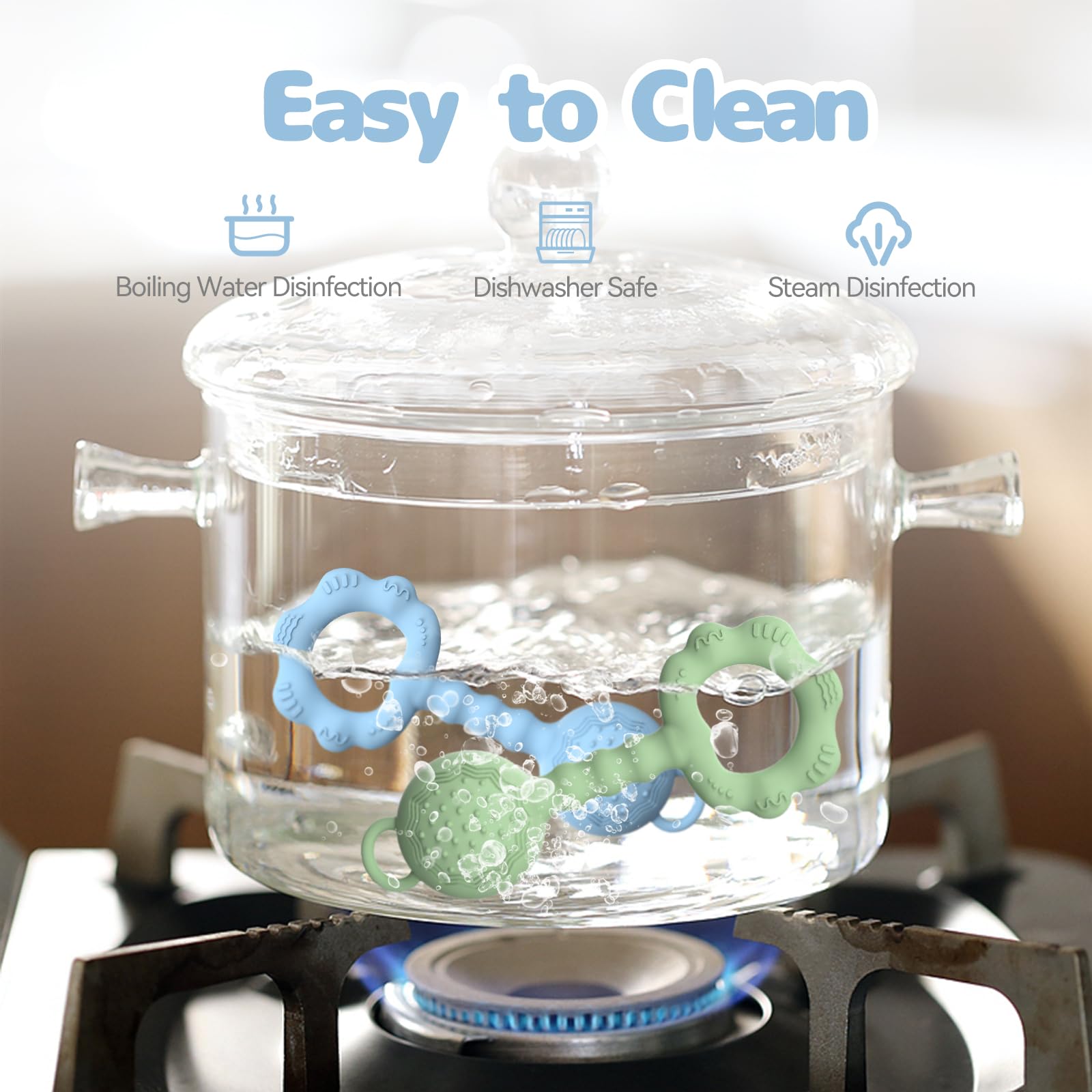 ETETOO baby toy with easy-grip handle for tiny hands