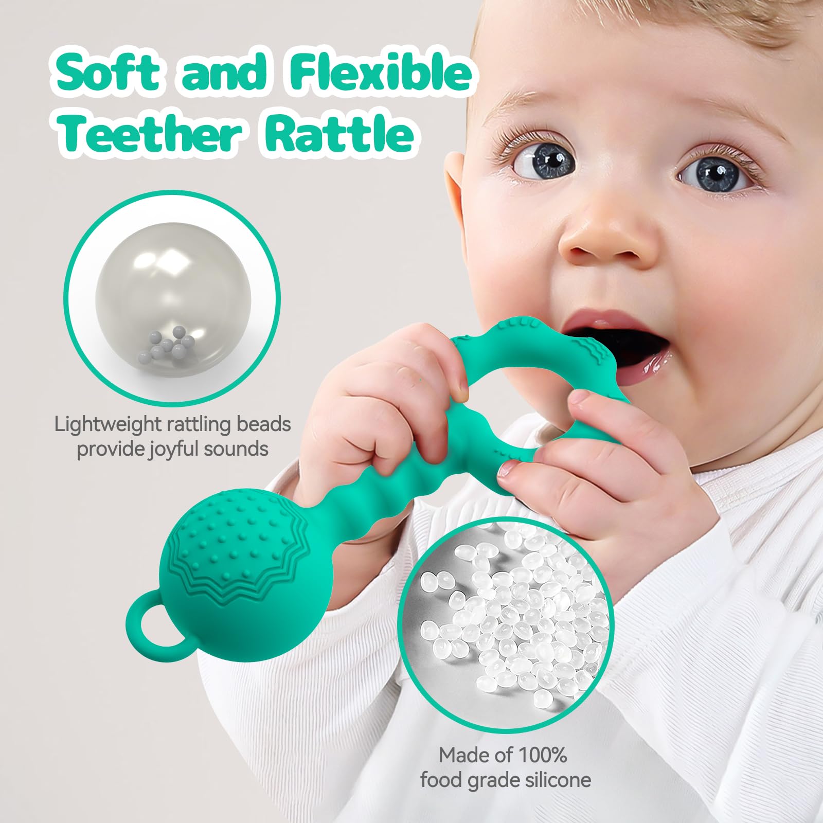 ETETOO teething toy encourages multi-sensory exploration and early learning.