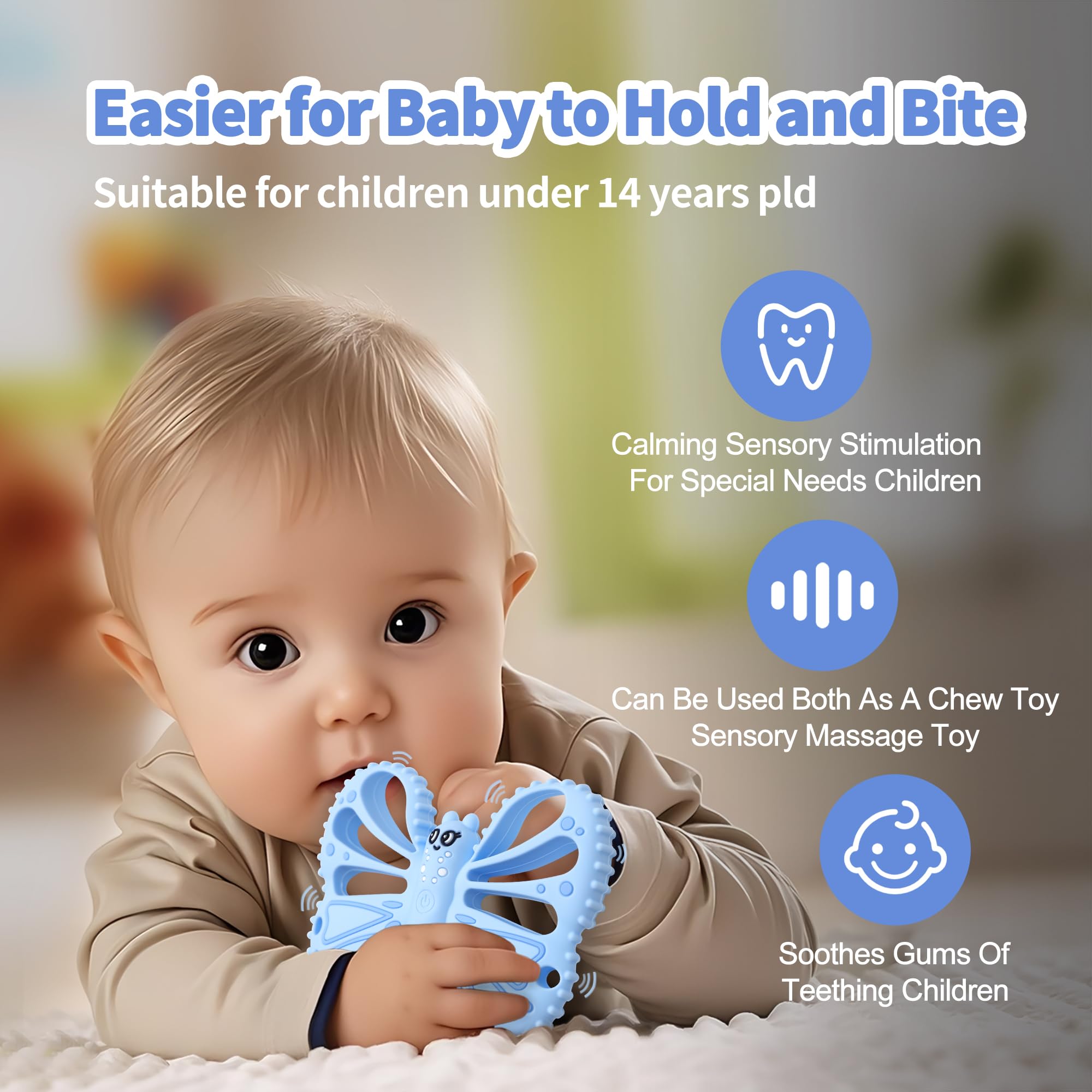 ETETOO silicone teether washability closeup shows easy cleaning after messy sessions.