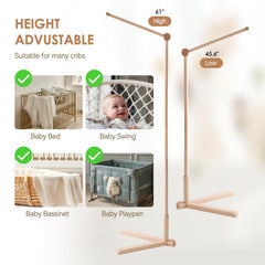 Etucdose 360-degree rotation crib mobile enables engaging baby tracking