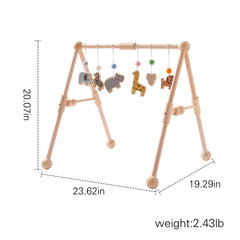 Etucdose wooden baby gym giraffe toy encourages reaching and fine motor skills