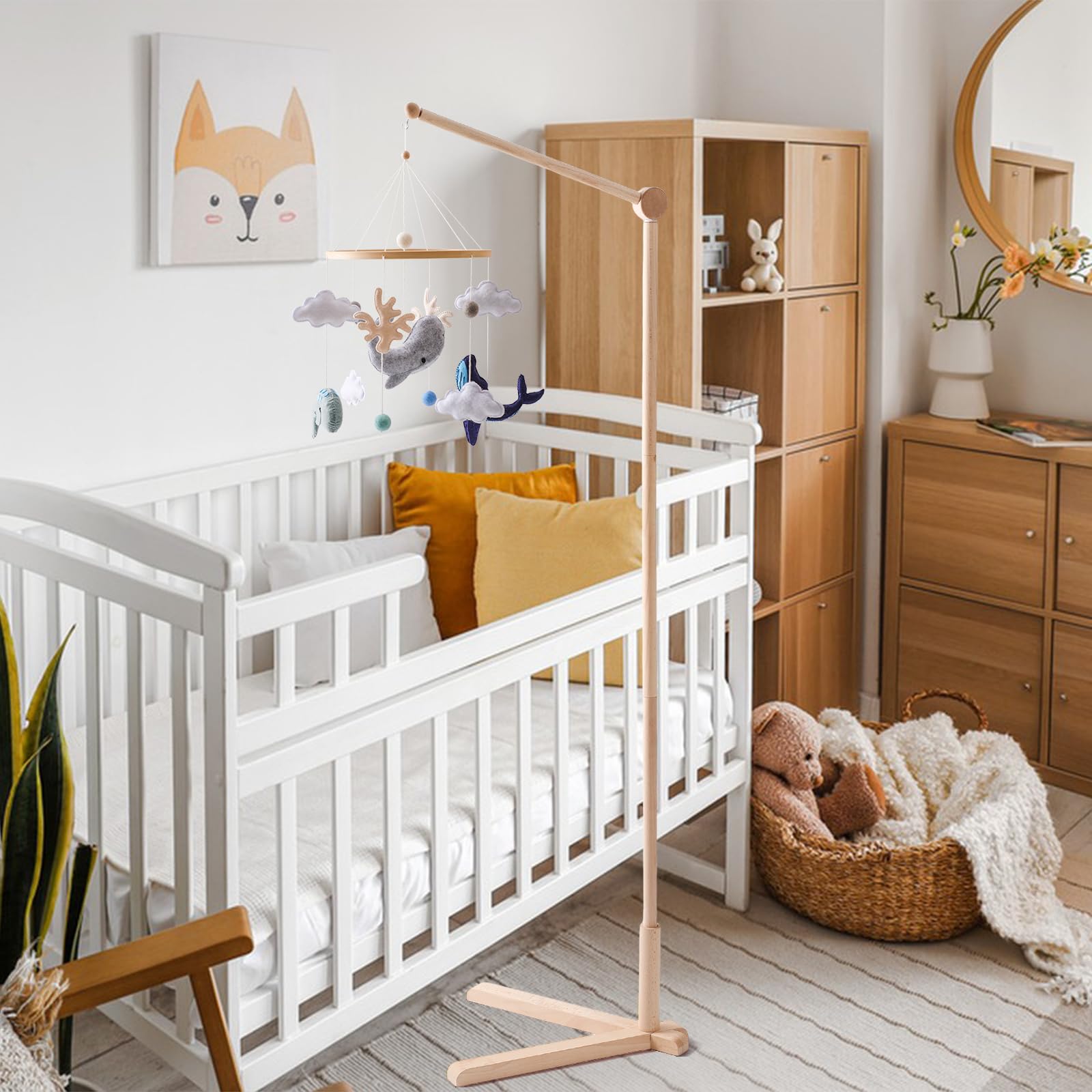 Etucdose interactive nursery arm supports music boxes and hooks