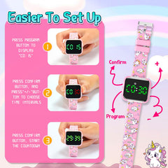 Etuwoe potty-training-watch USB charging illustration for quick recharge.