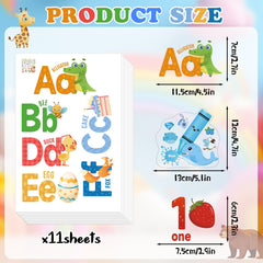Etyishe colors and characters wall stickers bring vibrant learning visuals to classrooms and nurseries