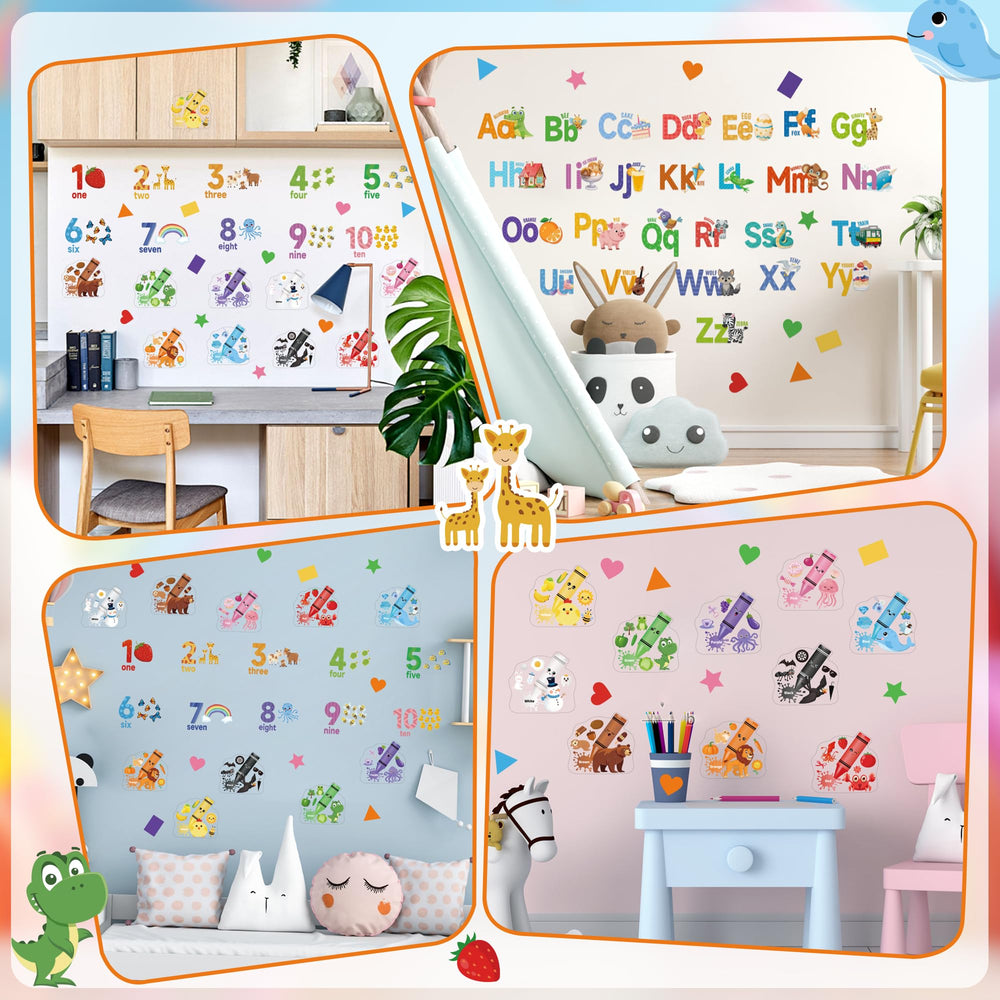 Etyishe nursery playroom abc decor adds color and curiosity to learning spaces