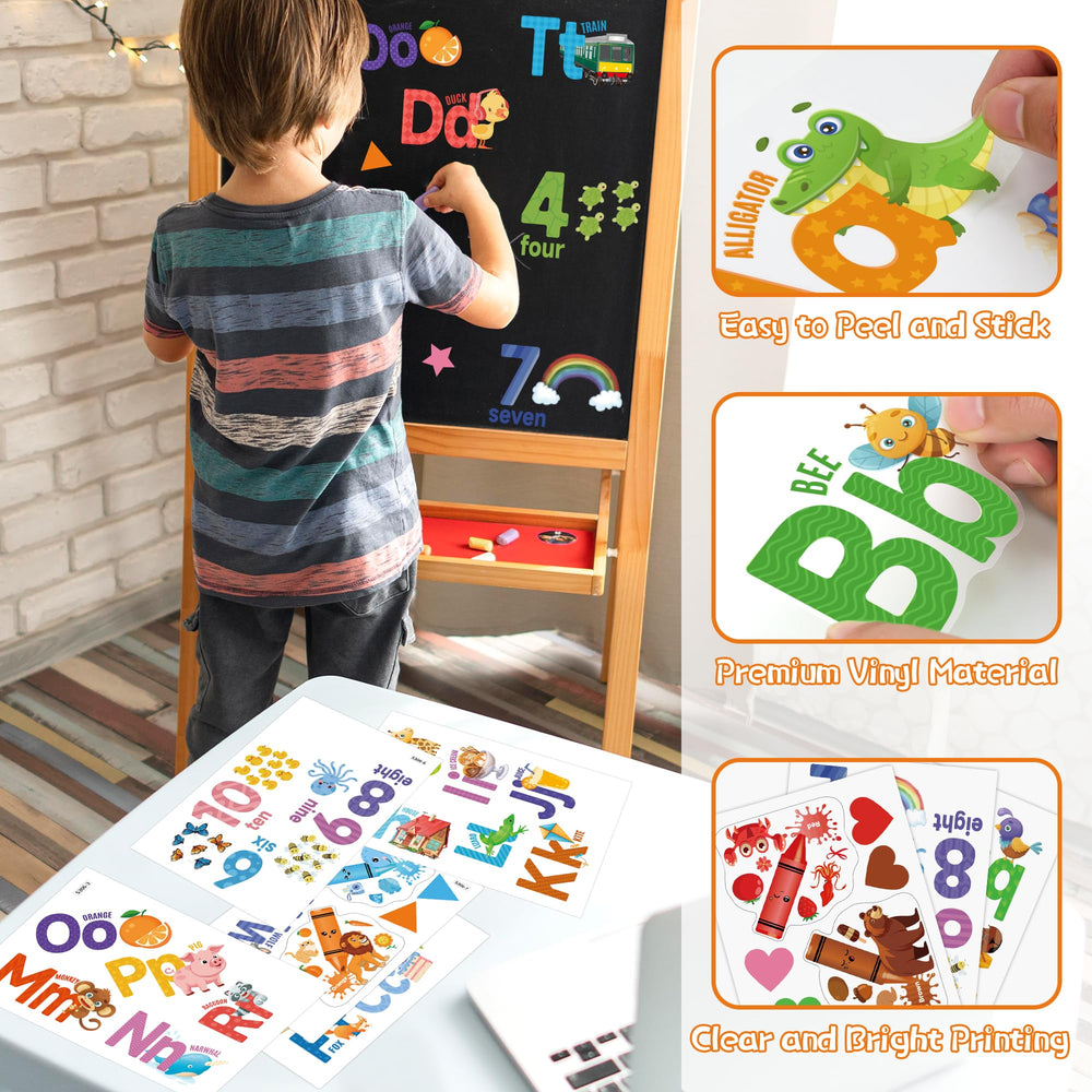 Etyishe peel-and-stick educational decals simplify room decorating while reinforcing color and shape recognition