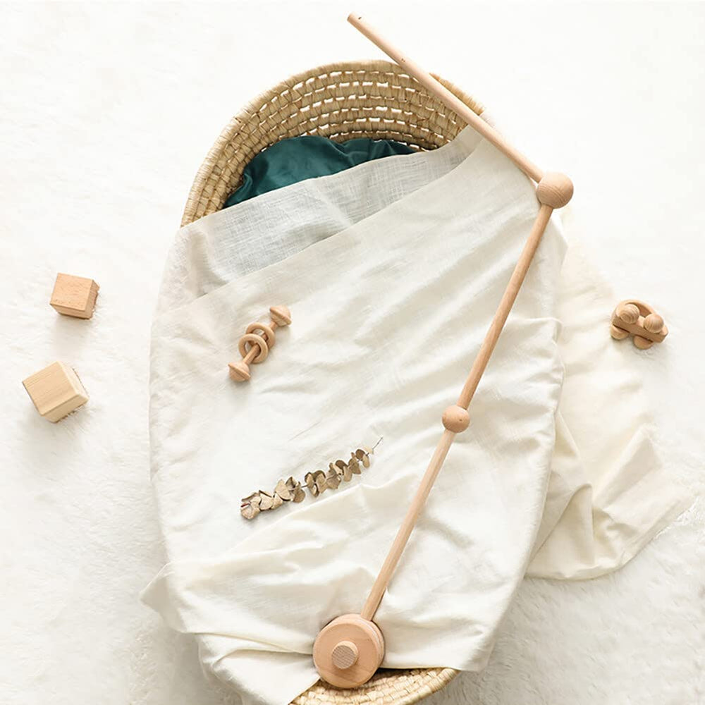 EUBUY crib-mobile-arm in use to soothe and entertain during quiet time