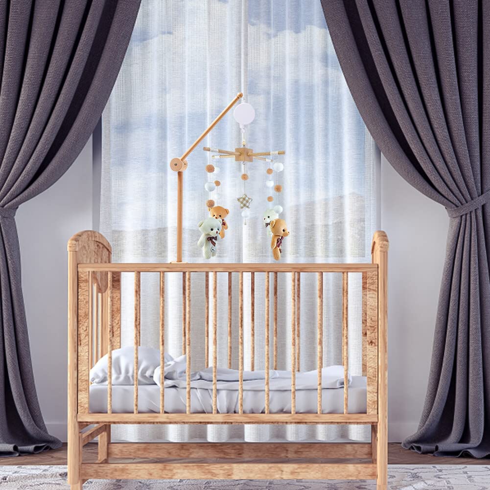 EUBUY crib mobile hanger base with reinforcement for strong suspension