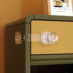 EUDEMON 3-pack transparent safety locks for discreet cabinet use.
