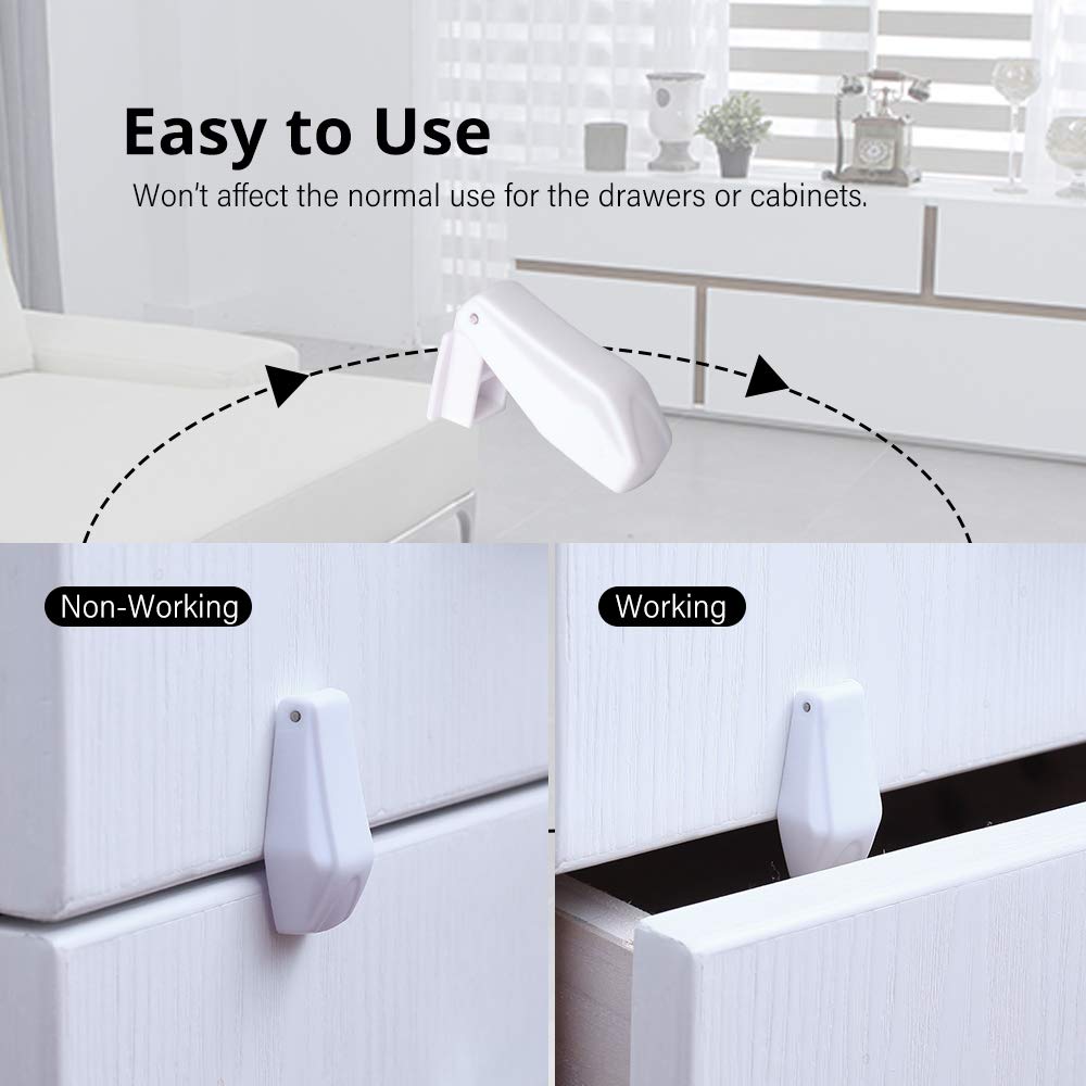 EUDEMON easy-install-drawer-stoppers install in seconds without tools