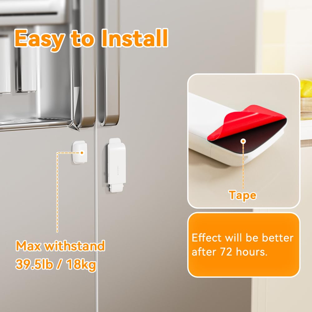 EUDEMON fridge lock covers up to 58mm gap for versatile fridge fitting.