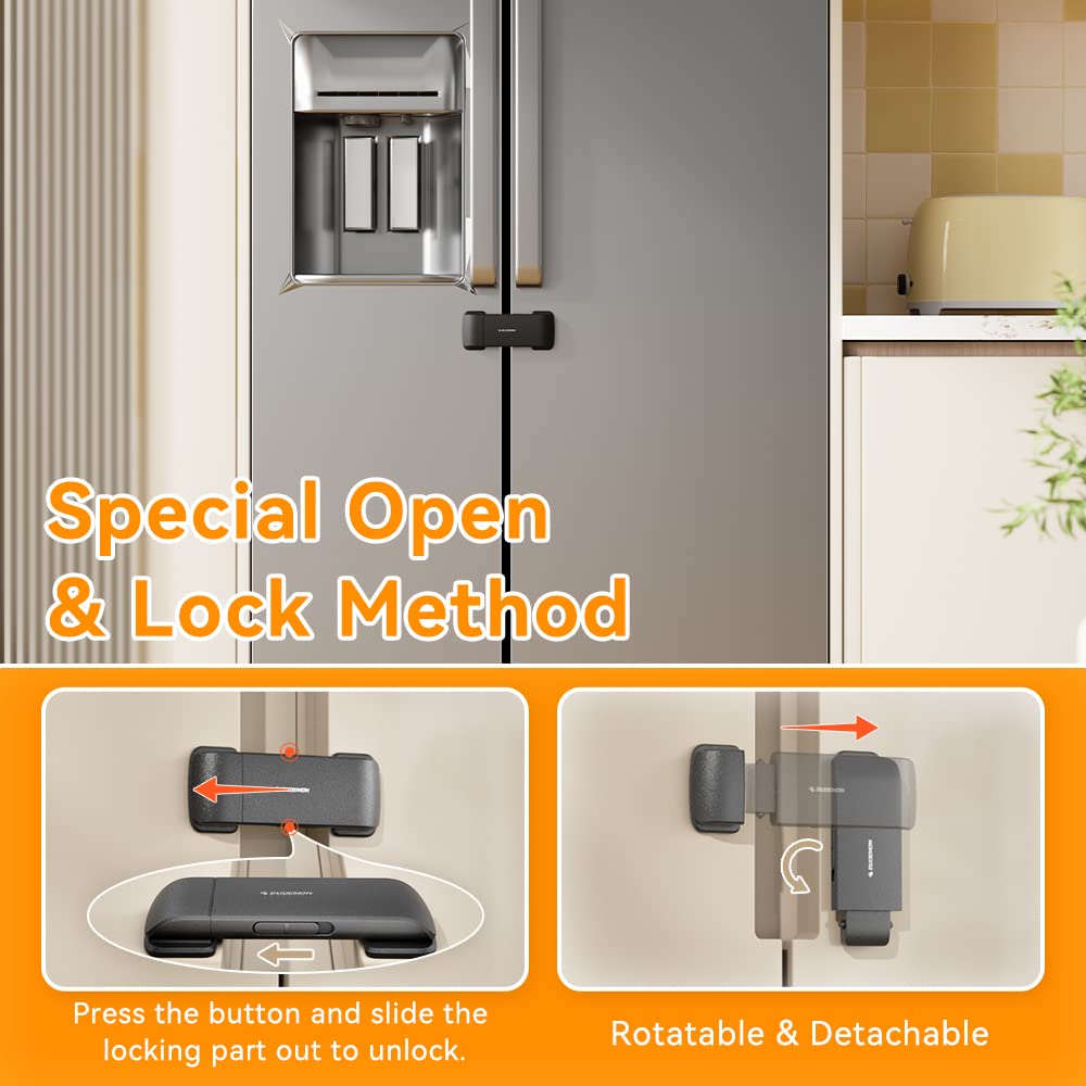 EUDEMON push-pull lock design for easy adult access